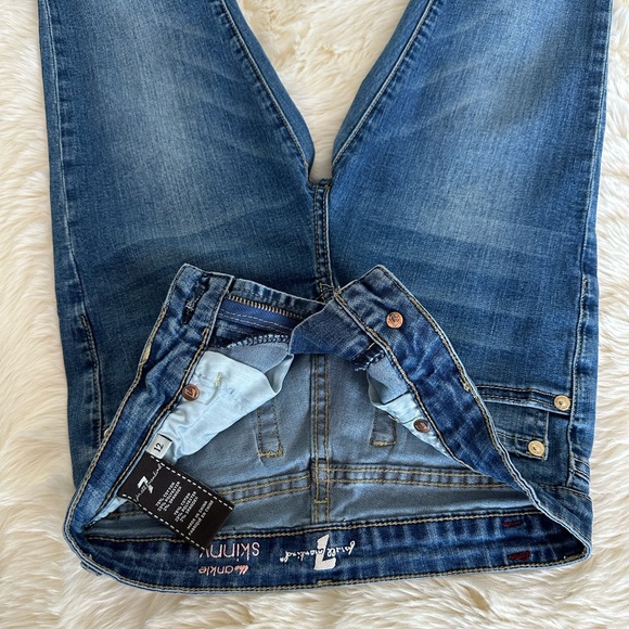 EUC- 7 For All Mankind - Girls The Ankle Skinny Denin - SZ 12 - Picture 14 of 14